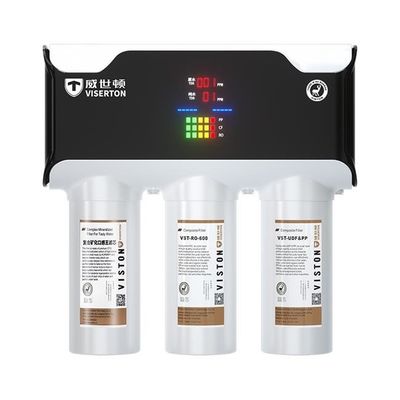 3 Stages Reverse Osmosis Water Filtration Gray Color Home 800 GPD