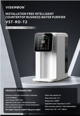 Mini Smart Hydrogen Rich Water Machine Desktop Water Purifier with PPF PAC RO Resin Filtration Cartridges VST-T2HP
