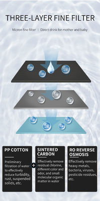 Compact Tabletop Home Direct Drinking Water Purifier Tankless 500ml/Min Work Pressure 0.05-0.35MPa
