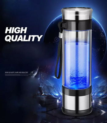 Glass Hydrogen Bottle Ionizer 350ml Portable High Concentration Negative Ions