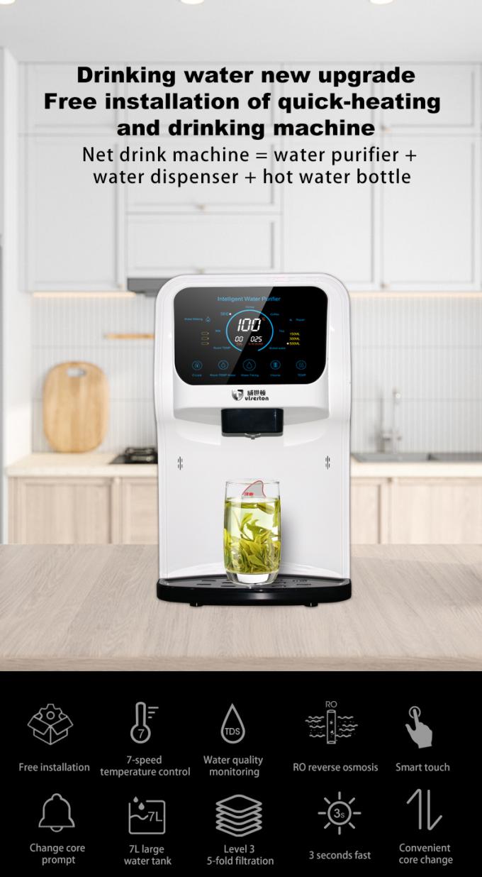 Reverse Osmosis Water Filtration Dispenser 8L Hot Water Dispenser With